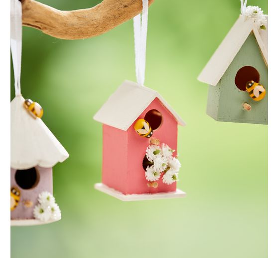 VBS Decorative birdhouses "Minis", set of 8