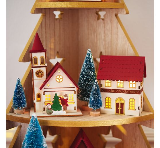 VBS Holz-Steckmotiv "Winterhaus Stern"