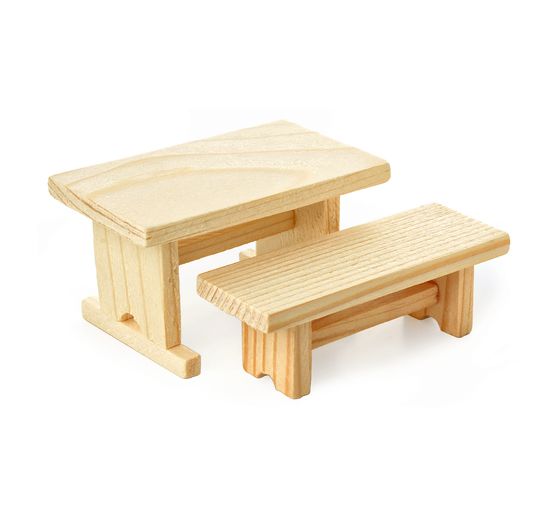 Banc et table en bois