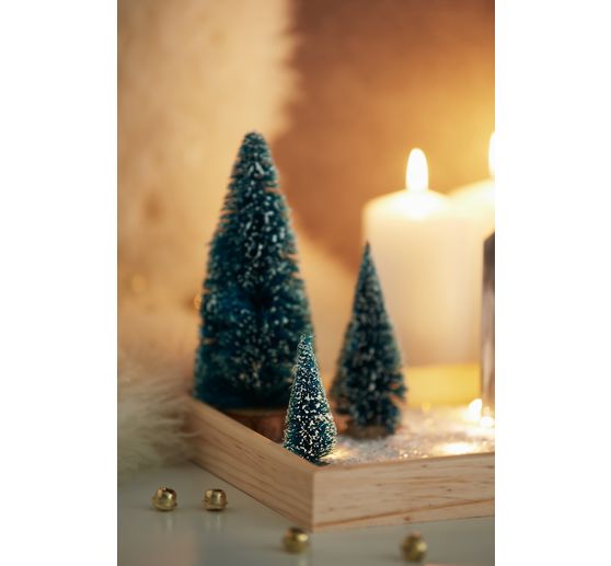 VBS Miniatur Tannenbaum, 16er-Set, beschneit