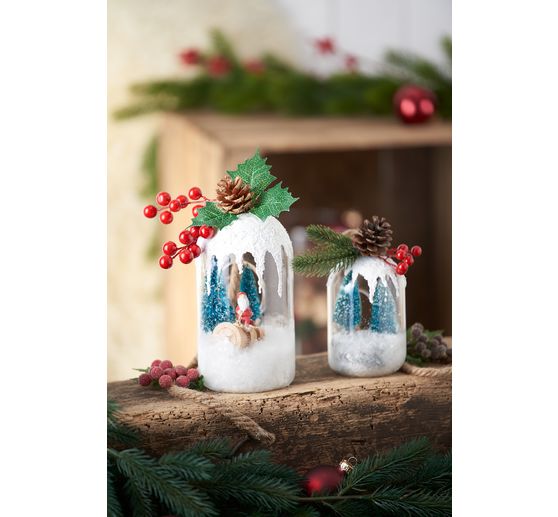 VBS Miniatur Tannenbaum, 16er-Set, beschneit