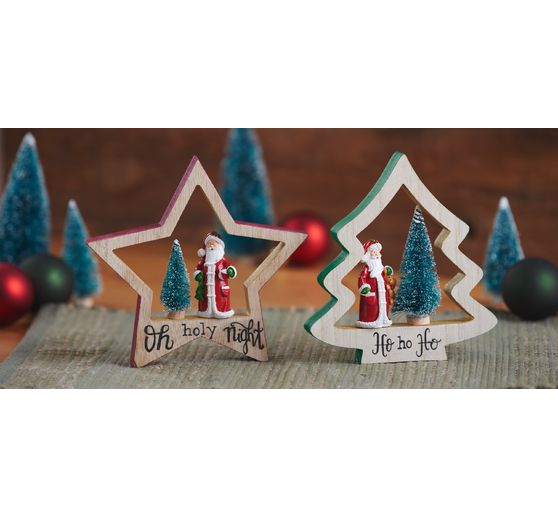 VBS Miniatur Tannenbaum, 16er-Set, beschneit