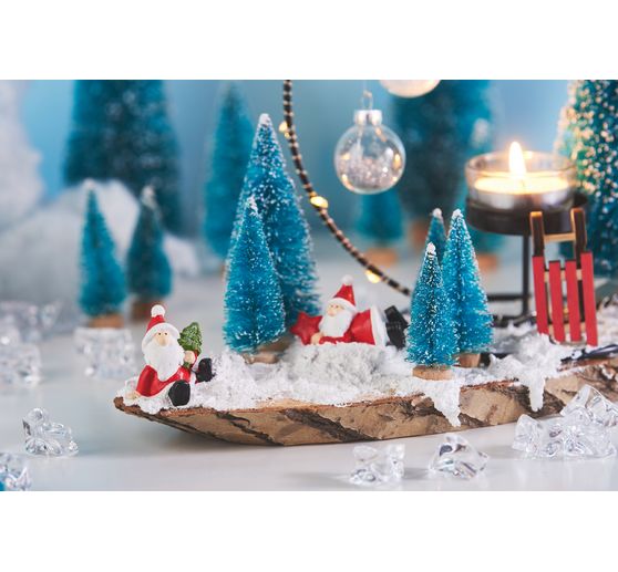 VBS Miniatur Tannenbaum, 16er-Set, beschneit