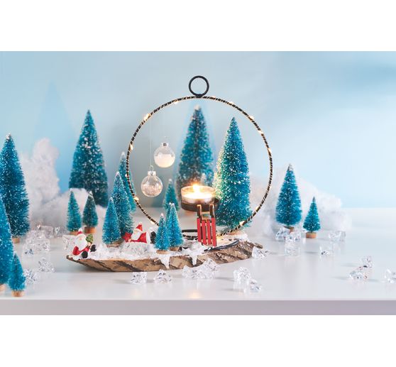 VBS Miniatur Tannenbaum, 16er-Set, beschneit