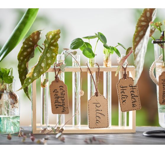 Support en bois VBS « Cube » avec soliflores