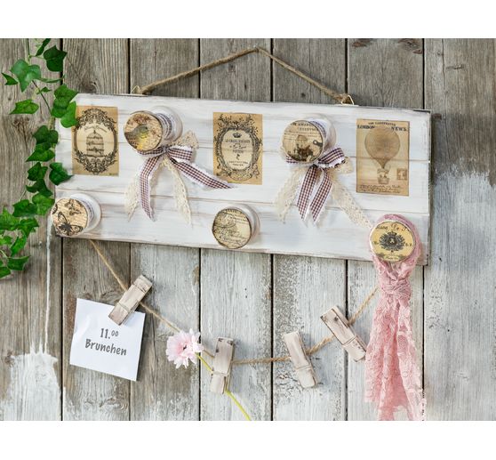 Plaque murale déco en bois VBS