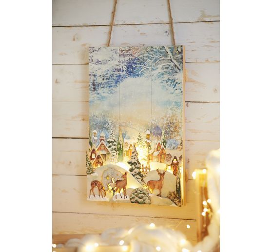Plaque murale déco en bois VBS