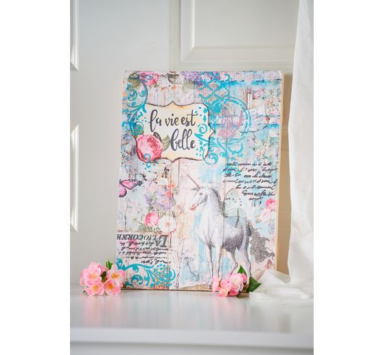 Plaque murale déco en bois VBS