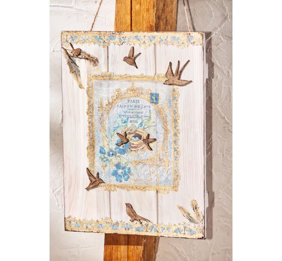 Plaque murale déco en bois VBS