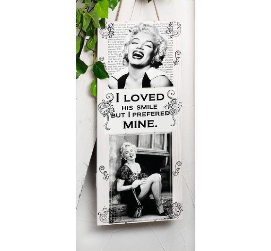 Plaque murale déco en bois VBS
