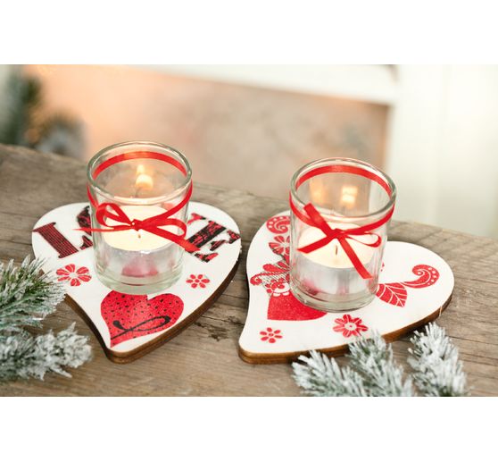 Bougeoirs VBS « Cœur », 12 pc.