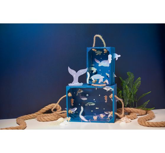 Cagettes en bois VBS, set de 2