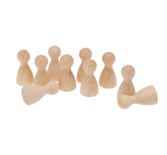 Holz-Spielfigur, 28 mm, 10 Stück