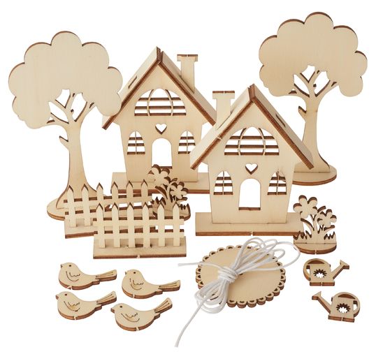 Kit de construction en bois « Cabanons », 25 pc.