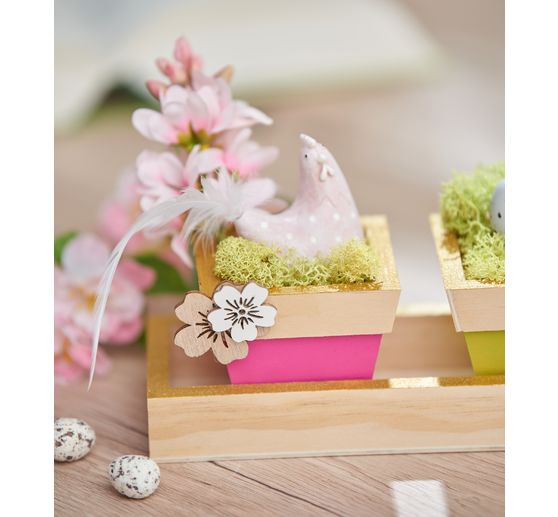 Plateau en bois 5 pots VBS