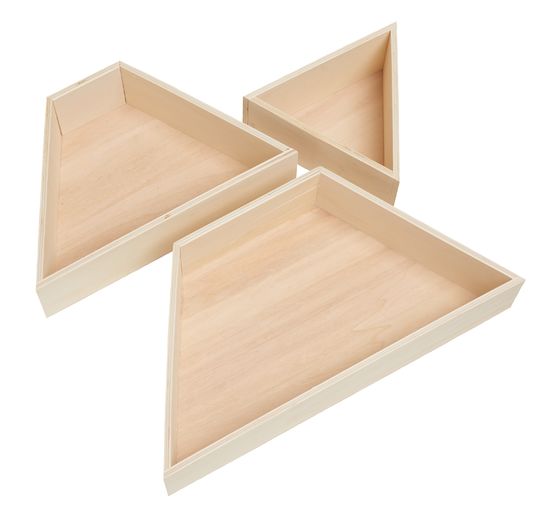 Set de boîtes en bois sapin, contreplaqué