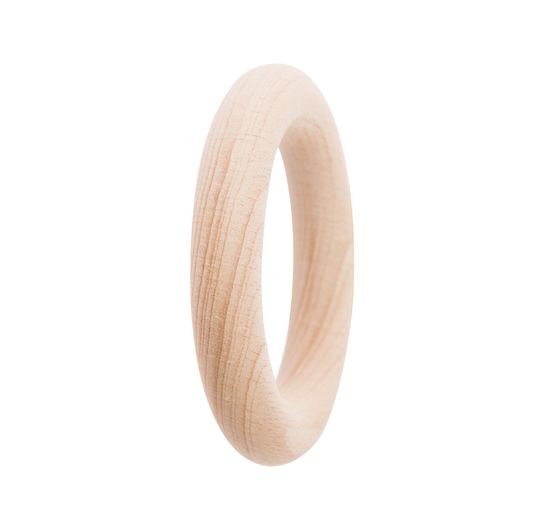 Rico Design wooden ring for rattle, Nature