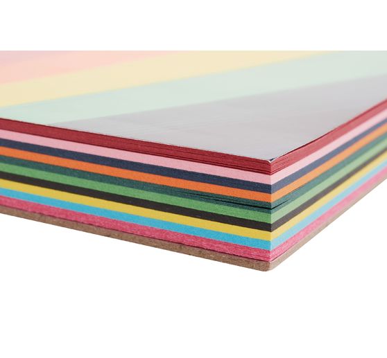 VBS Tonpapier-Block "Farbig sortiert", 100 Blatt