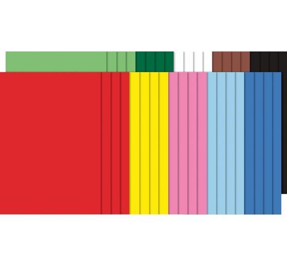 500 Blatt Tonkarton, farbig sort., 160g/qm, DIN A4, Großhandelspackung