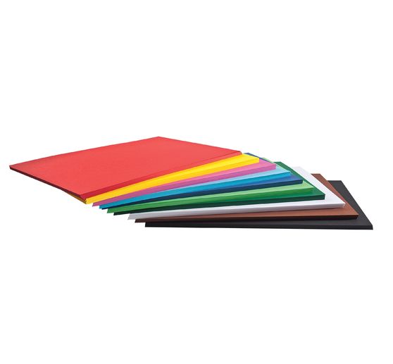 125 Blatt Tonkarton, farbig sort., 160g/qm, DIN A2, Großhandelspackung
