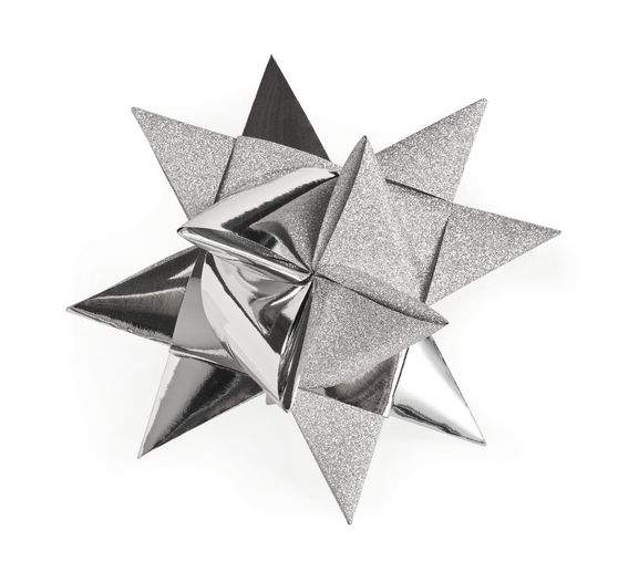 Papierstreifen "Glitter, silber", 25 mm