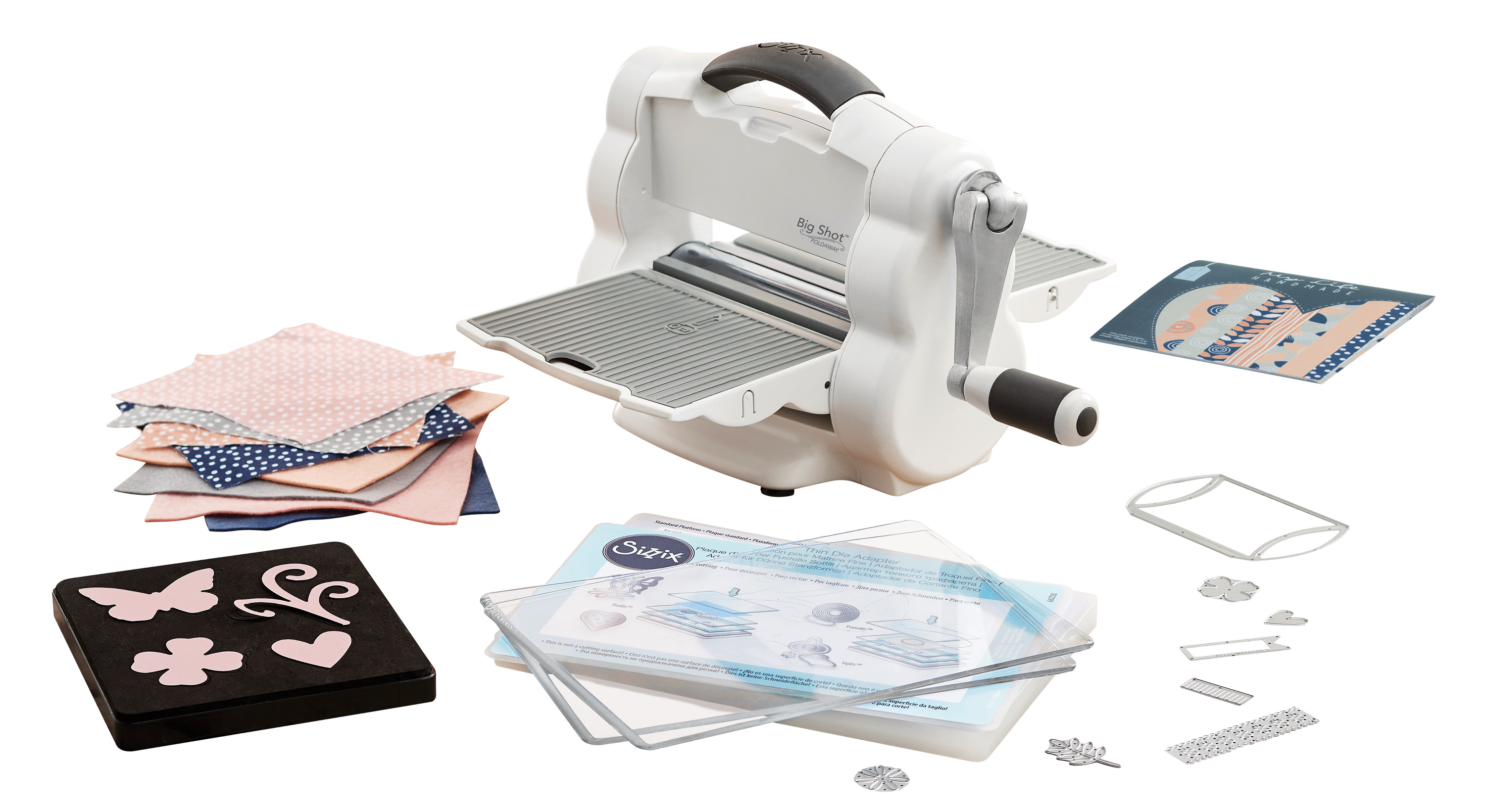 Sizzix Big Shot Plus Manual Die Cutting & Embossing Machine with Lace  Embossing Folder