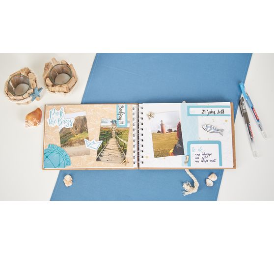 Accessoires déco en bois « Marine », 45 pc.