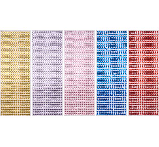 Pierres décoratives VBS « 6 couleurs », 6 planches de 500 pc.