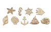 Wood scatter decoration "Maritime", 45 pieces