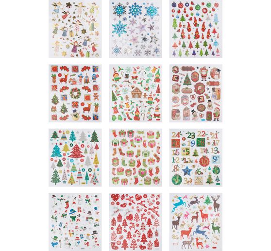 Carnet de stickers « Noël », 12 feuilles