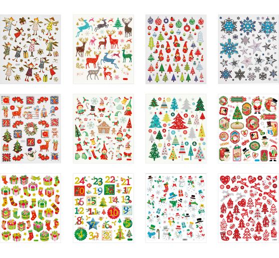 Carnet de stickers « Noël », 12 feuilles