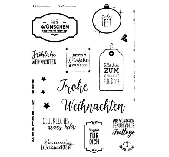 Tampon Clear Stamps « Frohes Fest »