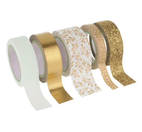 Glitter Tape (Golden Yellow) - Decorative Glitter Adhesive Tape Rolls