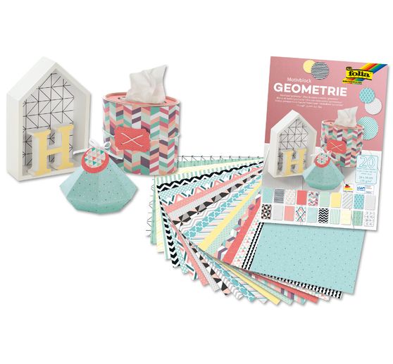 Bloc de papier à motifs « GEOMETRIE »