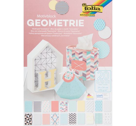 Bloc de papier à motifs « GEOMETRIE »