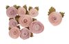 Paper flowers "Rosé", set of 9