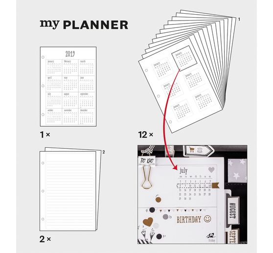 my PLANNER monthly/weekly overview