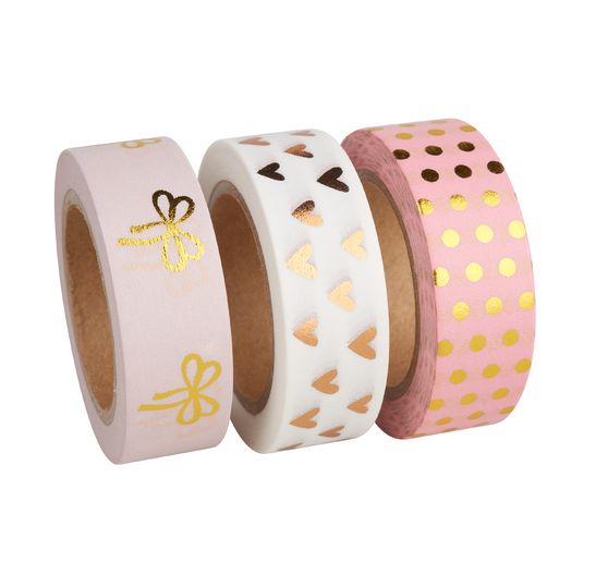 Set de washi tapes « Rose/Gold »