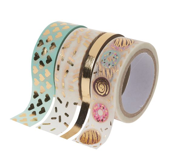 Set de washi tapes « Hot Foil Mint/Gold »