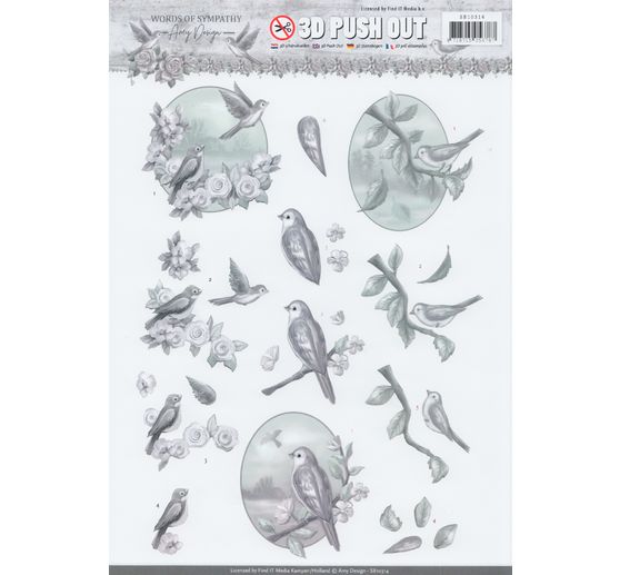 Set de motifs 3D pré-estampés « Word of Sympathy »