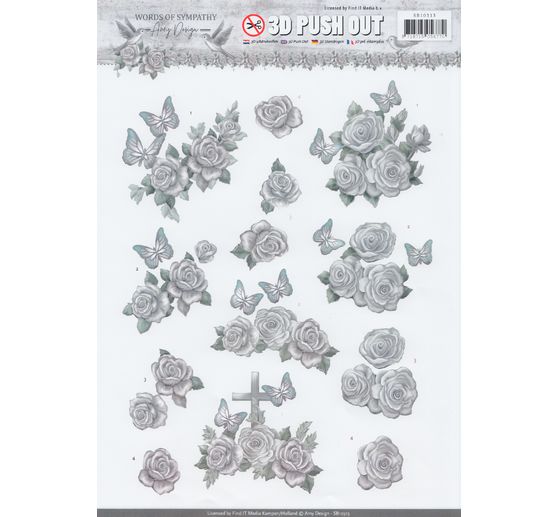 Set de motifs 3D pré-estampés « Word of Sympathy »