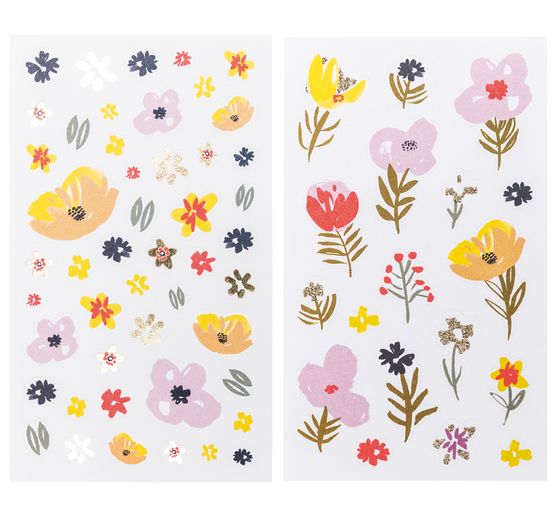 Stickers « Fleurs pailletées »