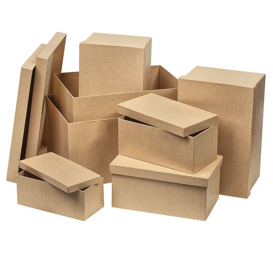 Boîtes en carton VBS « Rectangle », set de 7