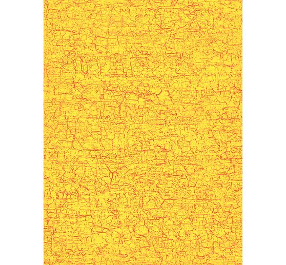 Papier Décopatch « Craquelé jaune », paquet de 3 pc., env. 30 x 39 cm, env. 20 g/m²