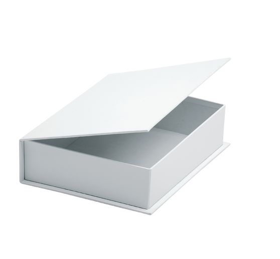 VBS Boîte à couvercle rabattable en carton blanc