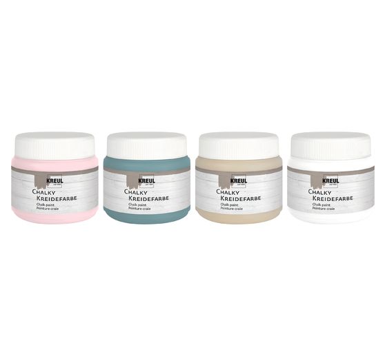 KREUL Chalky Kreidefarben Basis-Set, 4 x 150 ml