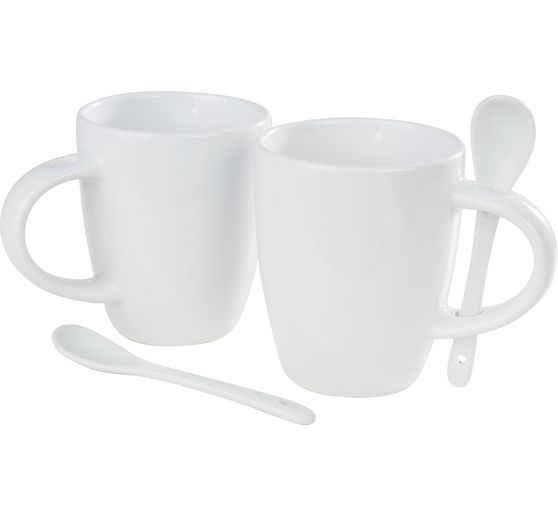 Tasses avec cuillère VBS, 2 pc.