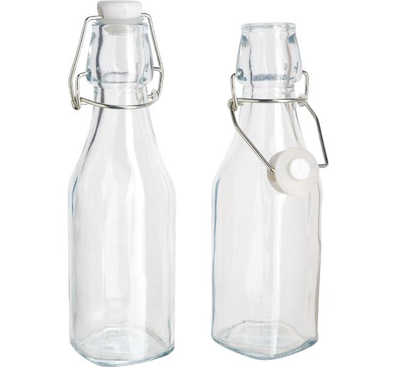 VBS Glass bottles with swing top 2 pieces