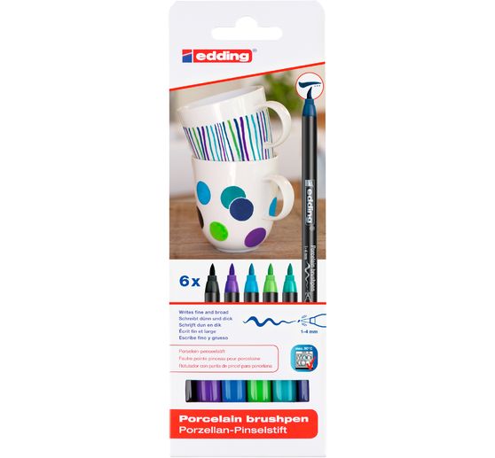 Feutres pinceaux pour porcelaine edding 4200 « Cool »