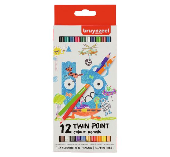 Coloured pencils "Twin Point", 12 pcs.